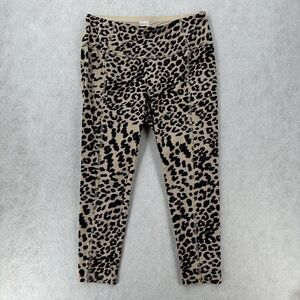 Chicos Zenergy Womens LARGE So‎ Slimming Leopard Crop Leggings Pants